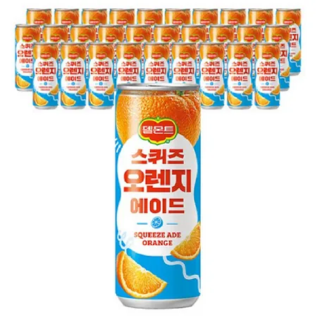 델몬트 스퀴즈 오렌지에이드 캔240ml 30입