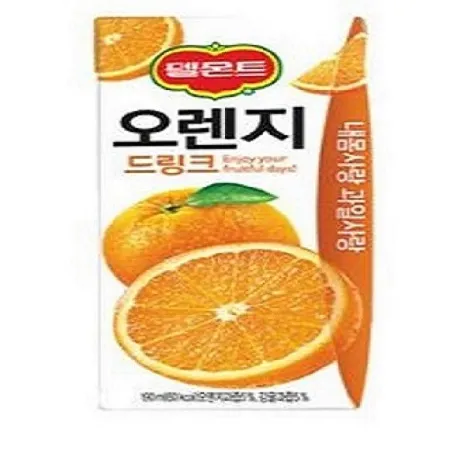 델몬트 드링크 오렌지 팩190ml 64입