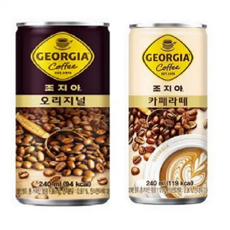 조지아 오리지널 캔240ml 30입+조지아 카페라떼 캔240ml 30입