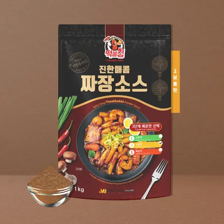 진한 짜장 떡볶이 업소용 2단계 보통맛 (얼얼 매콤맛) 1kg 14~17인분용