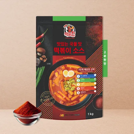 국물 떡볶이 & 라볶이 소스 업소용 2단계 순한맛(신라면 맵기)1kg 20~25인분용