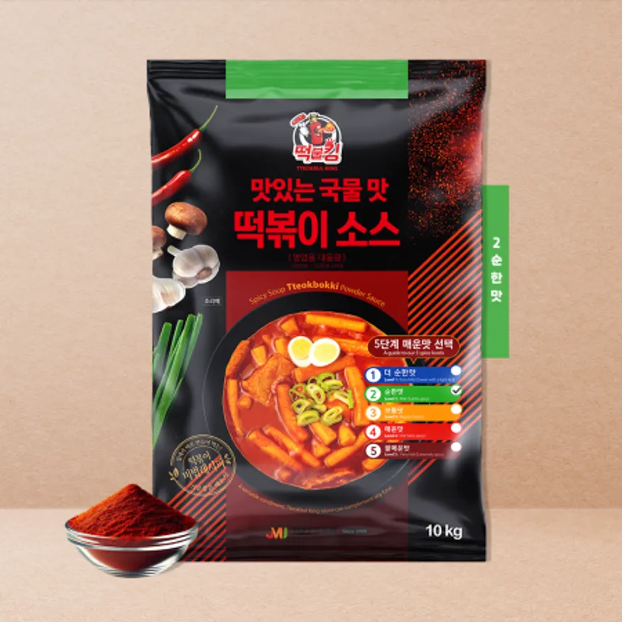 국물 떡볶이 & 라볶이 소스 업소용 2단계 순한맛(신라면 맵기)10kg 200~250인분용 이미지