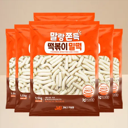 말랑쫀득 떡볶이 밀떡 실온 보관 가정용 1.5kg 이미지