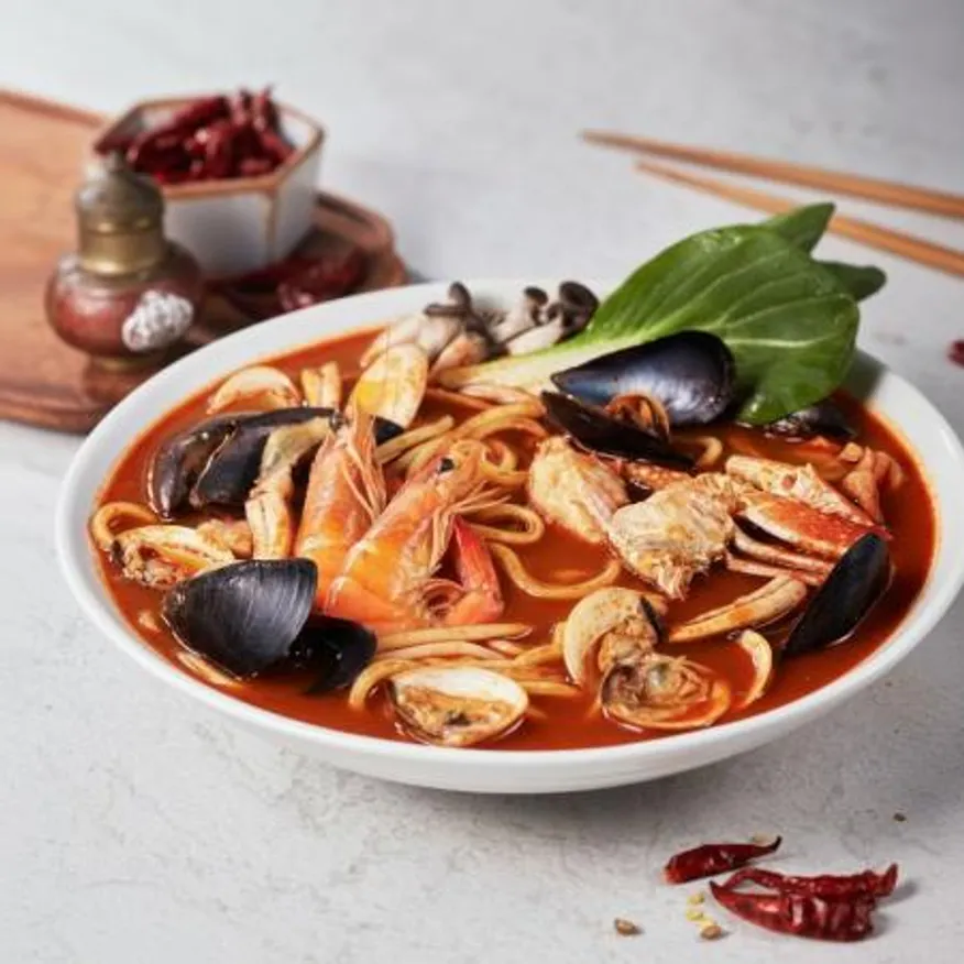 쿡생 해물짬뽕탕550g(면포함) 밀키트 이자카야 야식 안주 탕(하절기 냉매제 필수) 이미지