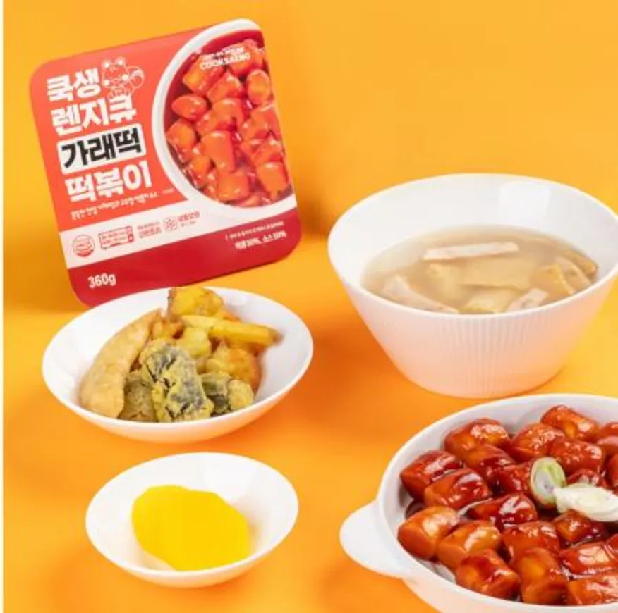 쿡생 렌지큐 간편한 전자레인지용 가래떡 떡볶이 360gx3개 캠핑요리 혼술 간편간식 프랜차이즈떡볶이 분식 이미지