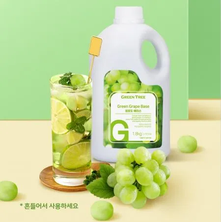 그린트리 청포도 에이드 베이스 1.8kg 원액 음료 스무디 주스 카페음료