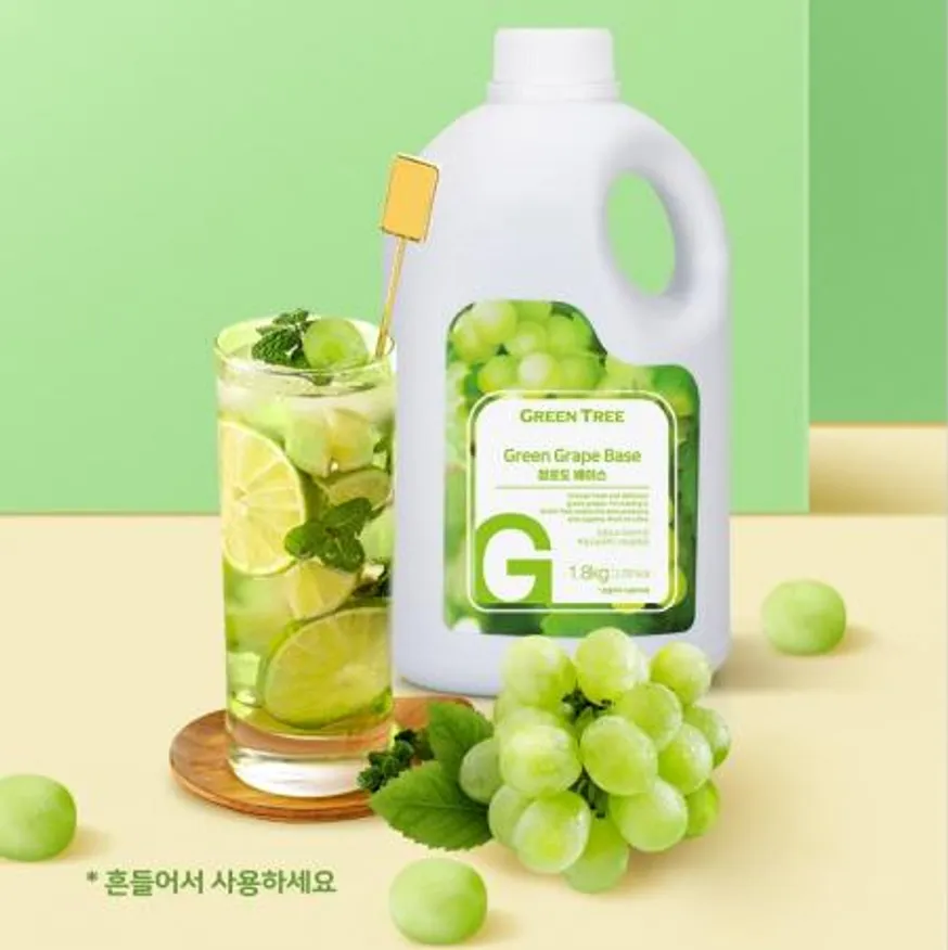 그린트리 청포도 에이드 베이스 1.8kg 원액 음료 스무디 주스 카페음료 이미지
