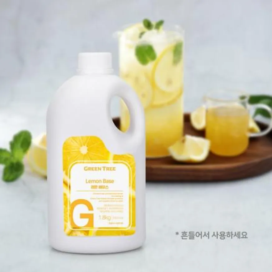 그린트리 레몬 에이드 베이스 1.8kg 원액 음료 스무디 주스 카페음료 이미지