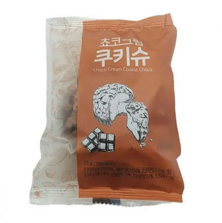 (1박스)프랑스를 대표하는 쿨 디저트 쵸코크림 쿠키슈 (70gx16개)간식 디저트 홈카페 이미지