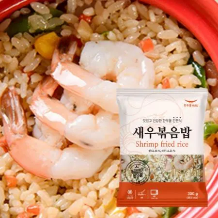 한우물 든든한 한우물 새우 볶음밥 300gx10개 냉동볶음밥 냉동즉석밥 간편도시락