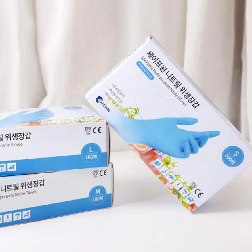 비츄인 세이프윈 니트릴 위생장갑 S 100매 E030 이미지