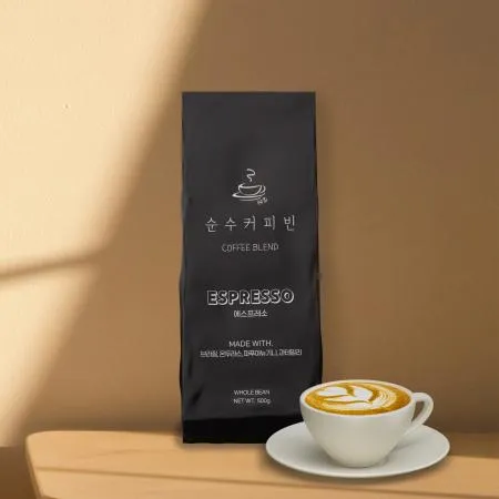 순수커피빈 에스프레소블렌드 500g 원두커피 커피콩 카라멜향