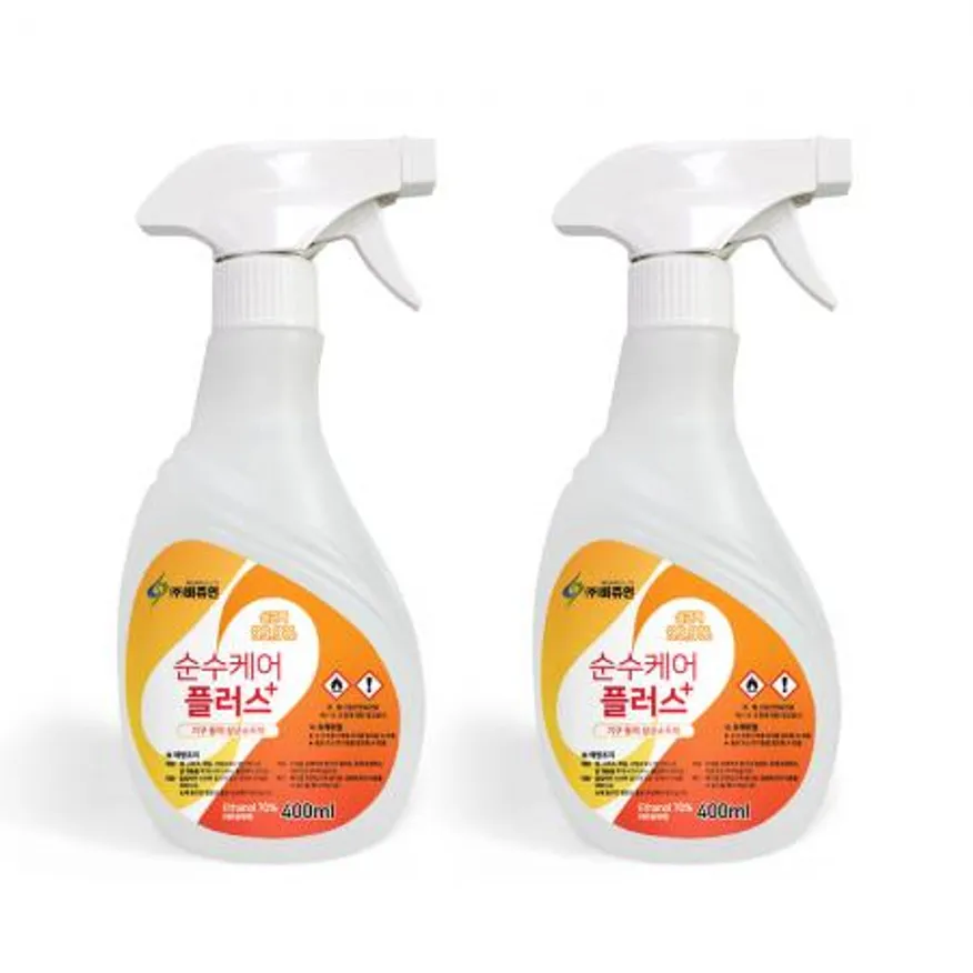 순수케어플러스 살균소독제 400ml 알콜 70% 주방 기구살균소독 업소용 이미지