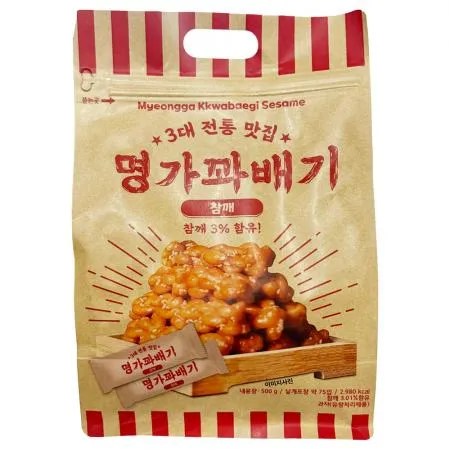 명가꽈배기 참깨맛 500g (개별포장) 간식 옛날과자