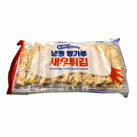 [교차출고] 왕새우튀김 300g (30g*10입) 빵가루 새우튀김 빵새우