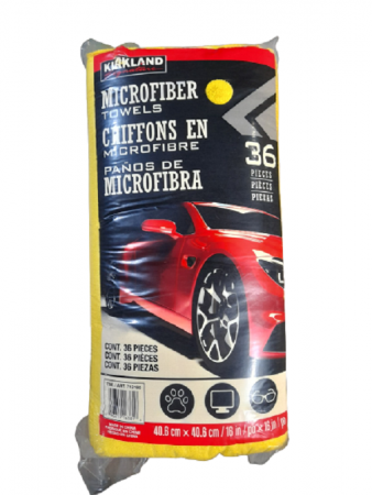 커클랜드 다용도 극세사 타월 [36개입/40x40cm/노랑]