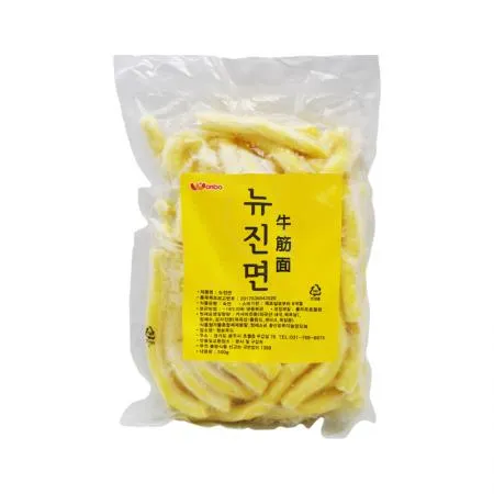 국내생산 사천샤브면 뉴진면 500g 뉴진멘 [元宝 牛筋面]