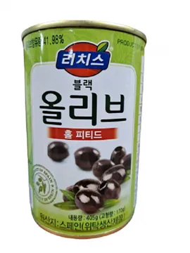 동서 리치스 블랙 올리브 405g (소) 홀 피티드