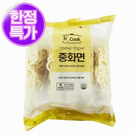 ★초특가★  H-COOK  중화면 1.25kg(250g*5EA) 냉동
