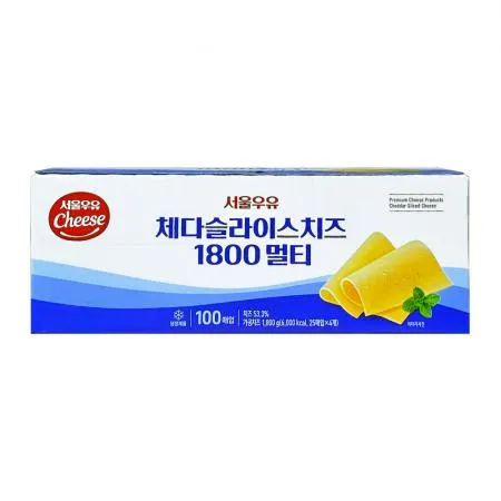 서울우유 체다 슬라이스치즈 1.8kg 100개입
