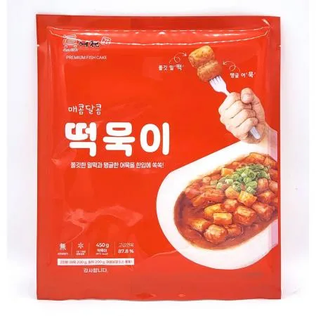 진어전 떡묵이 450g (소스O)냉동 밀 떡볶이 어묵 오뎅
