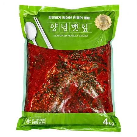 엘케이 양념깻잎 4kg 업소용 반찬