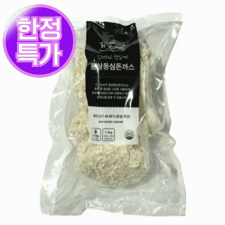 ★초특가★  H-COOK 통살등심돈까스 1.2Kg 120g*10개(제한)