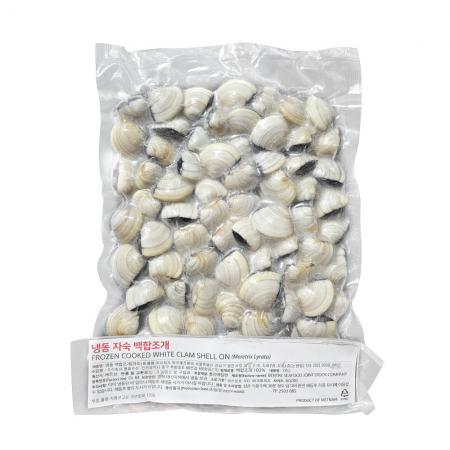 백합조개(60/80) 1kg 냉동 자숙