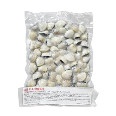 백합조개(60/80) 1kg 냉동 자숙