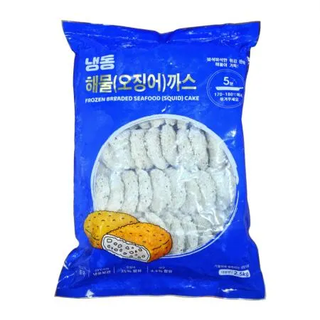 냉동 해물오징어까스 2.5kg 튀김
