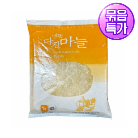 ★묶음 초특가★ [교차출고] 냉동 다진마늘 1kg (간마늘, 간)