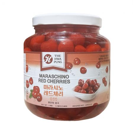 더화풍 적체리 1.988kg (대/꼭지제거) 체리통조림 절임체리 마라시노 레드체리