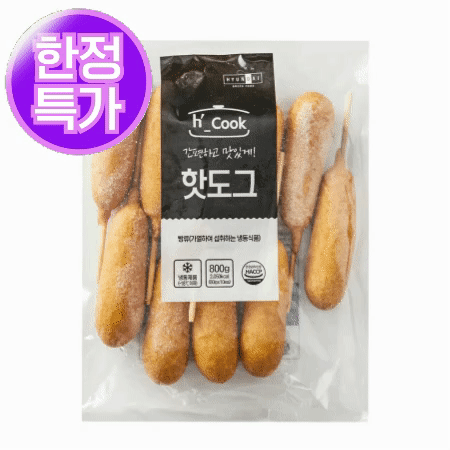 ★초특가★ H-COOK C&S 핫도그 80g*10개입 냉동
