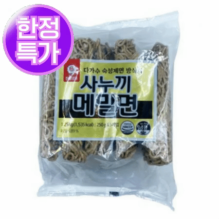 ★초특가★ 천일 사누끼 메밀면 1.25kg (250g*5개입)