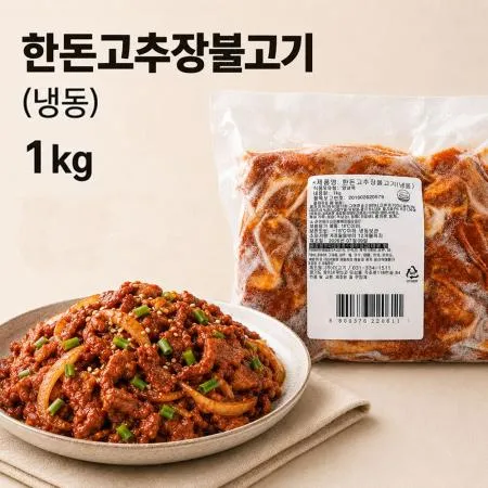 ★초특가★ 한돈 고추장 불고기 1kg 냉동 고추장맛 한돈불고기