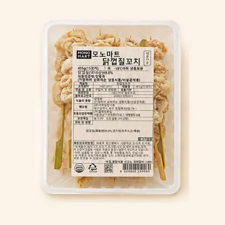 ★초특가★ 모노마트 닭껍질 꼬치 495g(15입) 닭 껍질 이미지
