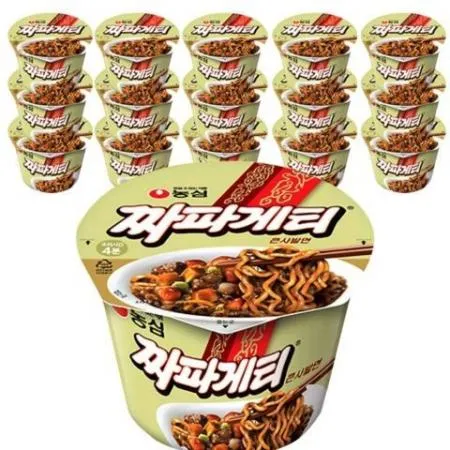 농심 짜파게티 사발면 (123g*16개입,큰사발)