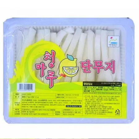 청마루 레몬맛 단무지 2.7kg (13mm,백조미)