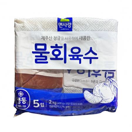 ★한정수량 초특가★ 면사랑 물회육수 2kg (400g * 5개입) (제한)