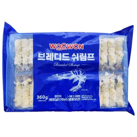 왕새우튀김 360g (12g x 30미) 빵가루 새우튀김