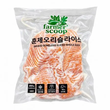 파머스쿱 훈제오리 슬라이스 800g 수입산 냉동 이미지