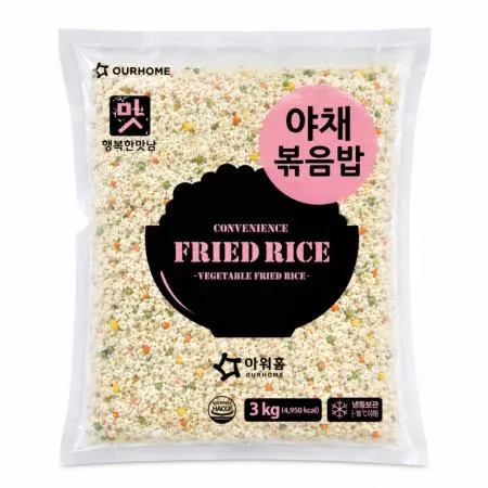 ★초특가★아워홈 야채볶음밥 3kg 냉동 대용량