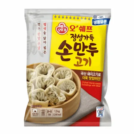 [교차출고] 오쉐프 정성가득 고기만두 1.3kg 담두