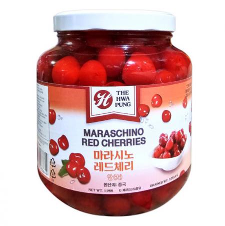 적체리 1.988kg (대/꼭지제거) 체리통조림 절임체리 마라시노 레드체리