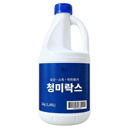 [교차출고] 락스 2kg (청미,리오) 욕실청소 소독 악취제거