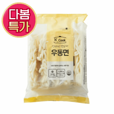 ★초특가★  H-COOK  우동면 1.25kg(250g*5EA) 냉동