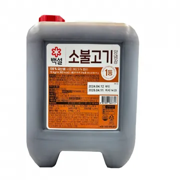 백설 소불고기 양념장 10kg 소스