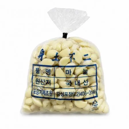 깐마늘 1kg (중,국내산)