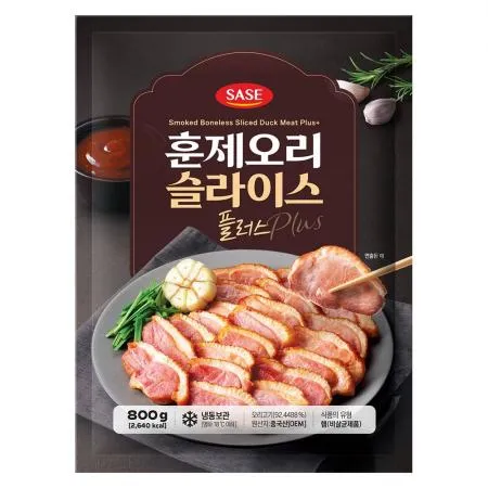 사세 훈제오리 슬라이스 플러스 800g 수입산 냉동