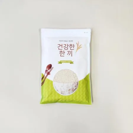 건강한한끼 지퍼봉투(팻트) 쌀, 잡곡, 농산물, 식품포장팩 300X440mm